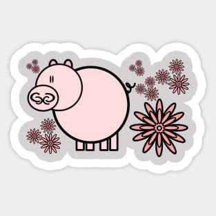 Pink pig Sticker